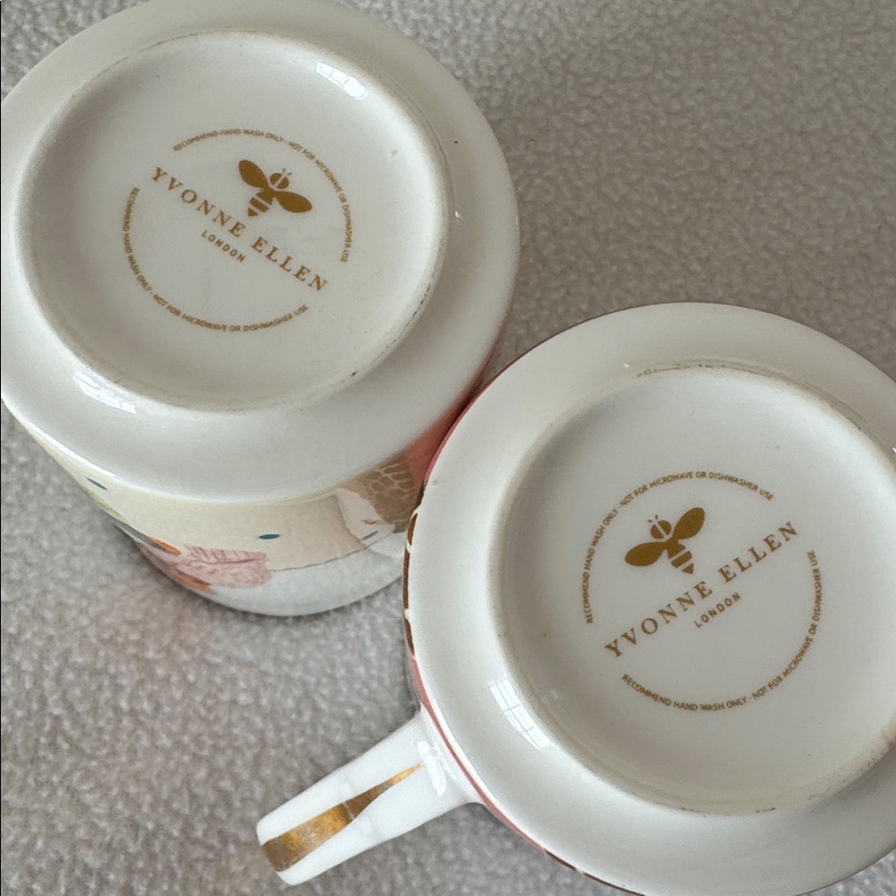 Yvonne Ellen Anthropologie giraffe parrot mugs - Picture 4 of 6